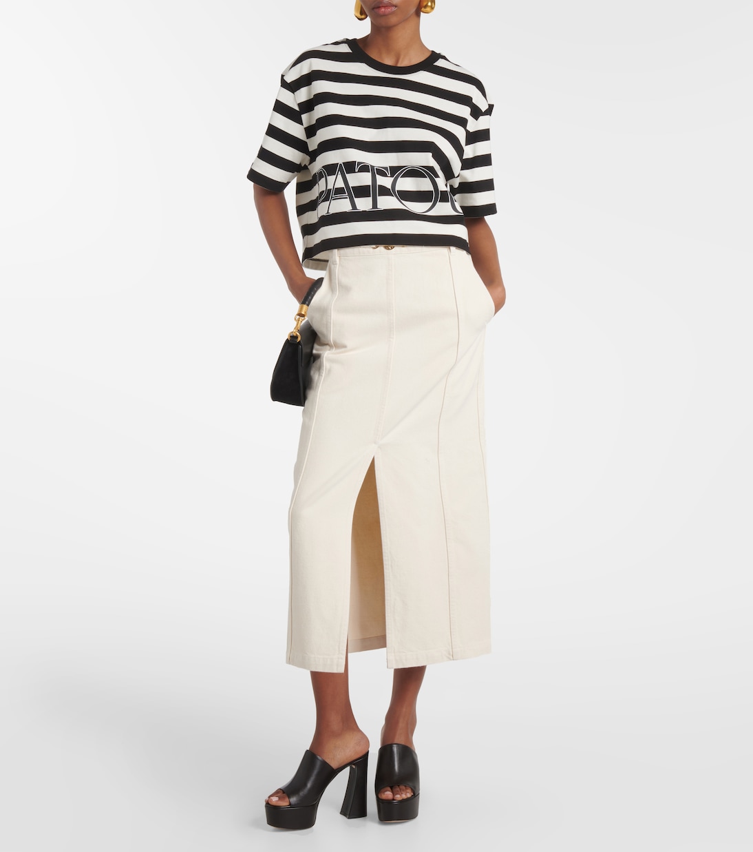 Cropped-Top aus Baumwoll-Jersey | Patou