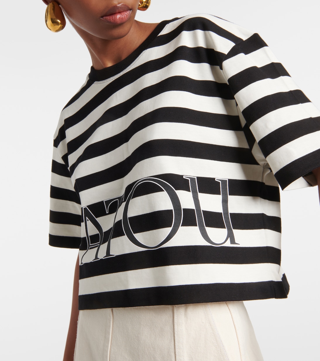 Cropped-Top aus Baumwoll-Jersey | Patou