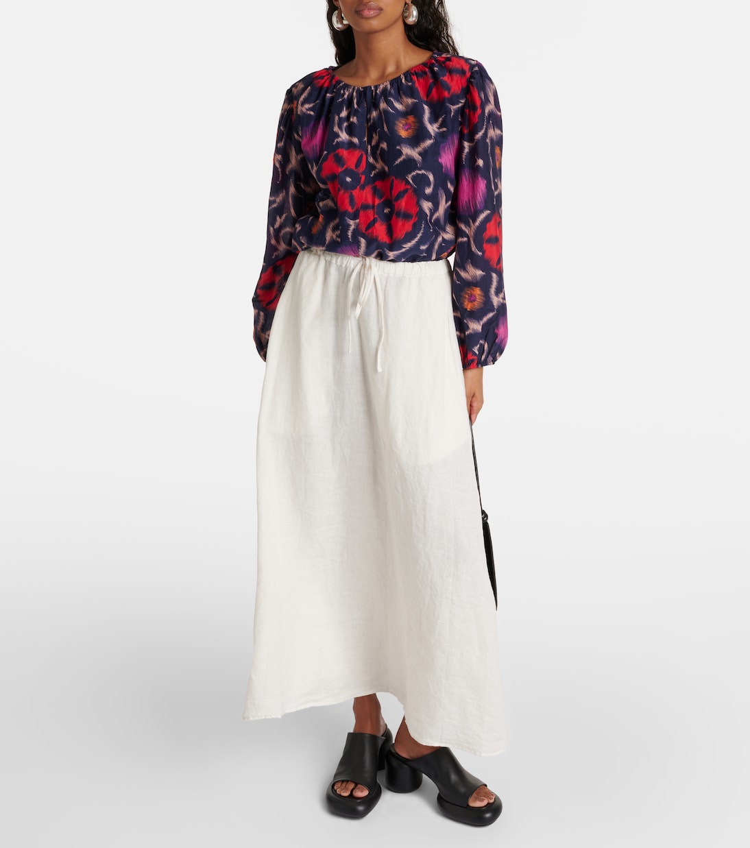 Blusa Fraser in cotone e seta con stampa | Velvet