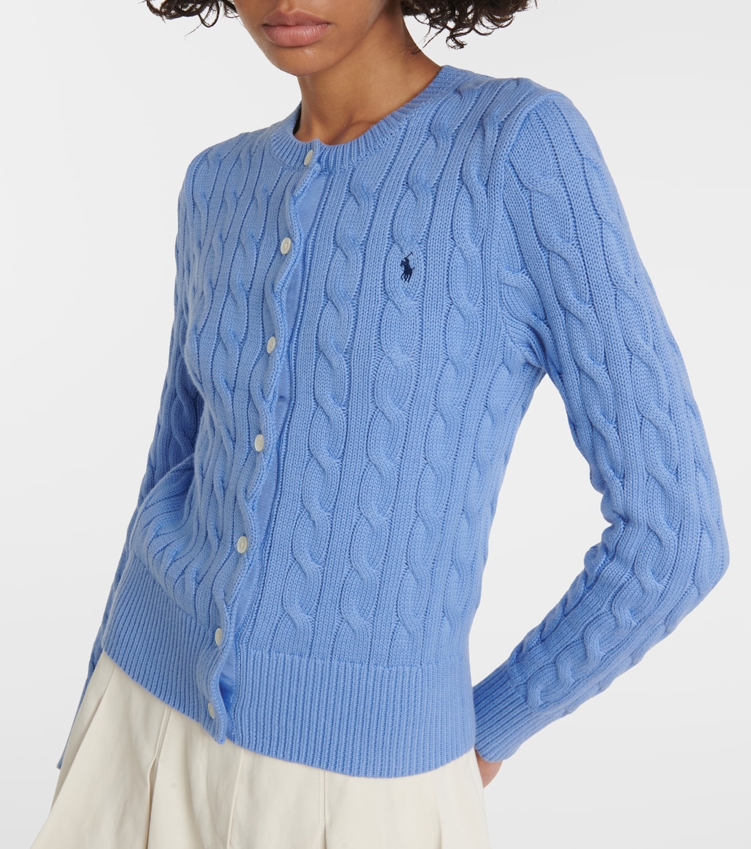 Cable-knit cotton cardigan | Polo Ralph Lauren