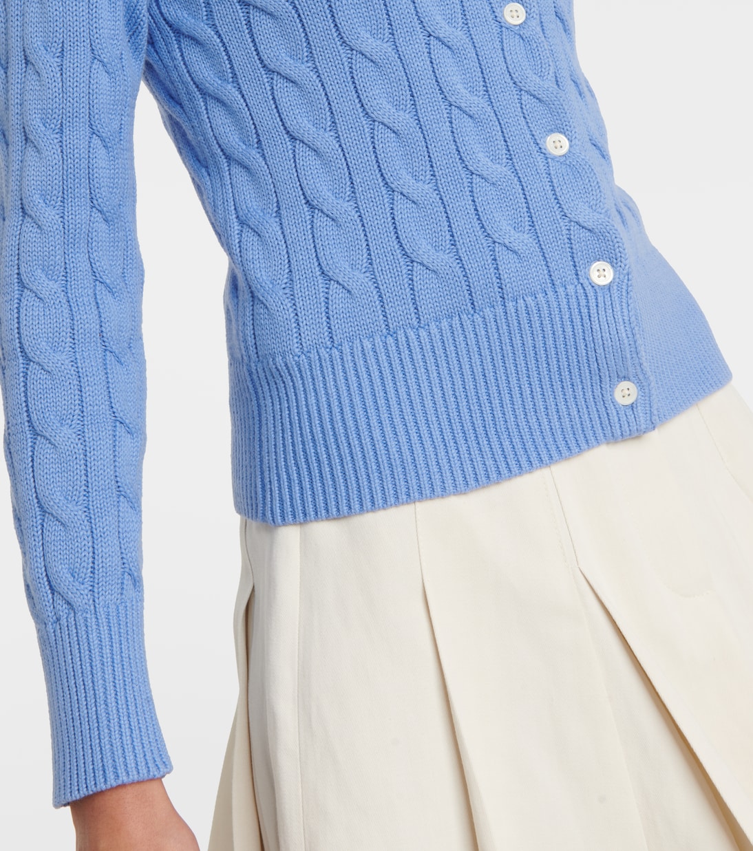 Cable-knit cotton cardigan | Polo Ralph Lauren