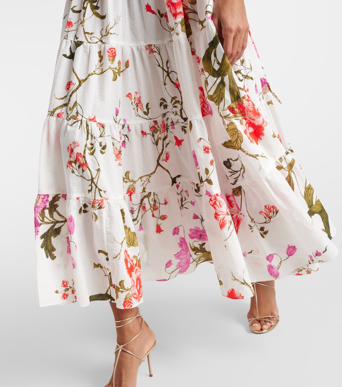 Bedrucktes Midikleid aus Seersucker | Erdem