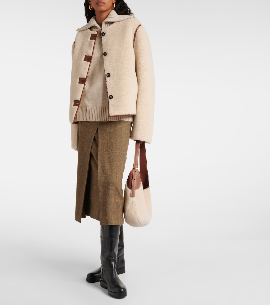 Borsa Bobbin Medium in shearling sintetico | Loro Piana