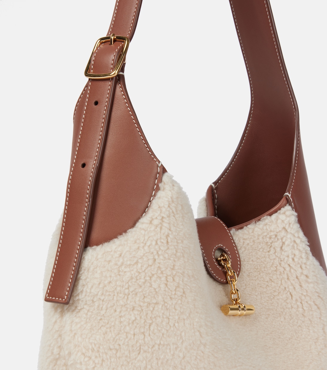 Borsa Bobbin Medium in shearling sintetico | Loro Piana