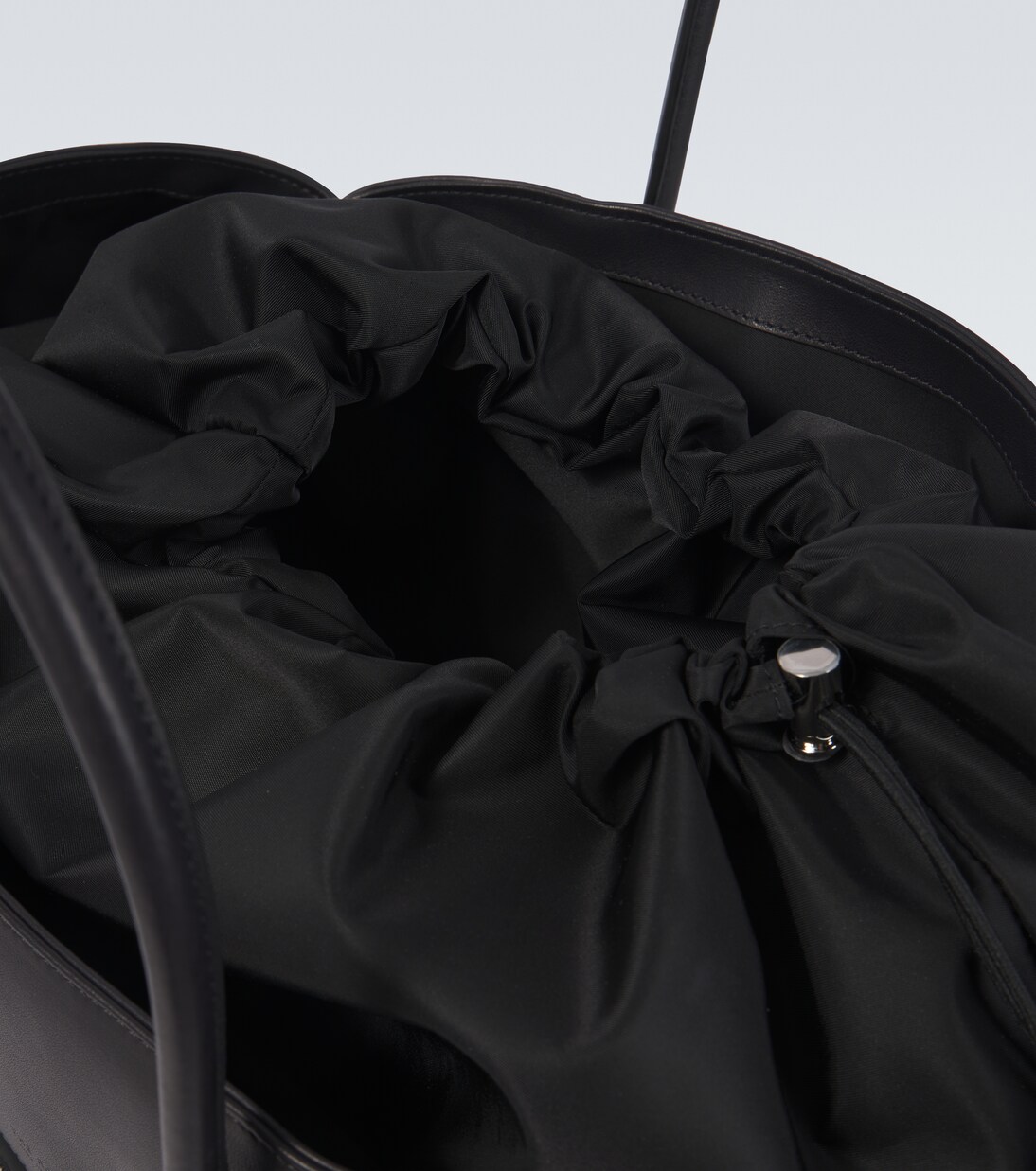 Margaux 17 Inside-Out canvas tote bag in black - The Row Margaux 17 Inside-Out canvas tote bag in black - The Row