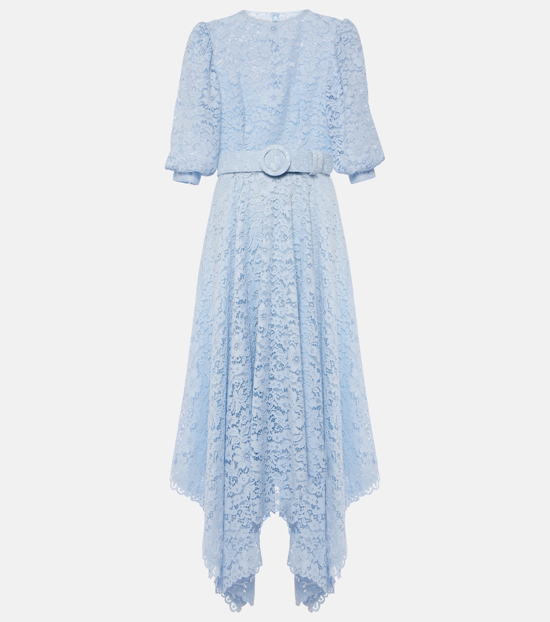 Vestido midi asimétrico de encaje floral | Costarellos