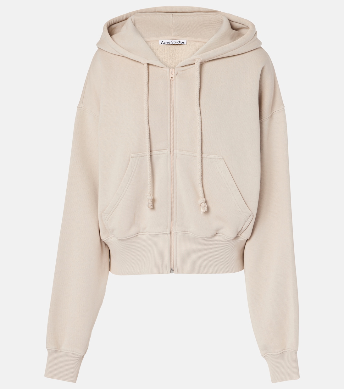 Sudadera con capucha de algodón bordada | Acne Studios