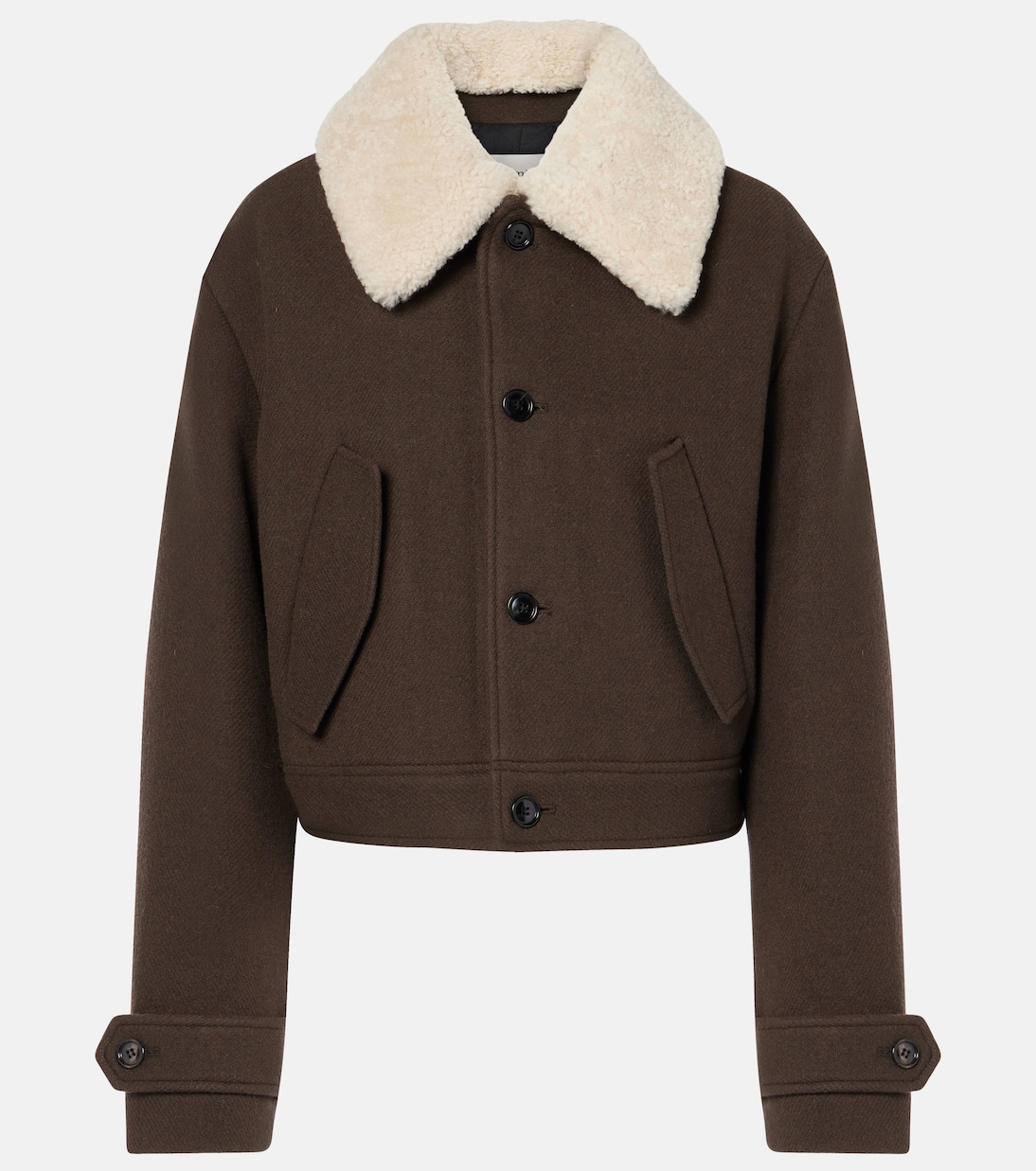 Giacca in lana vergine con shearling | Ami Paris