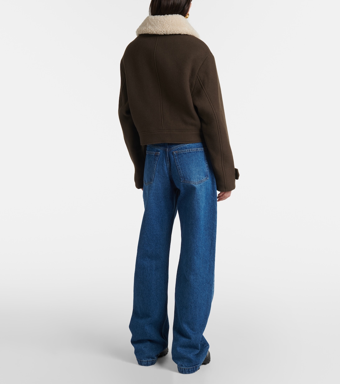 Giacca in lana vergine con shearling | Ami Paris