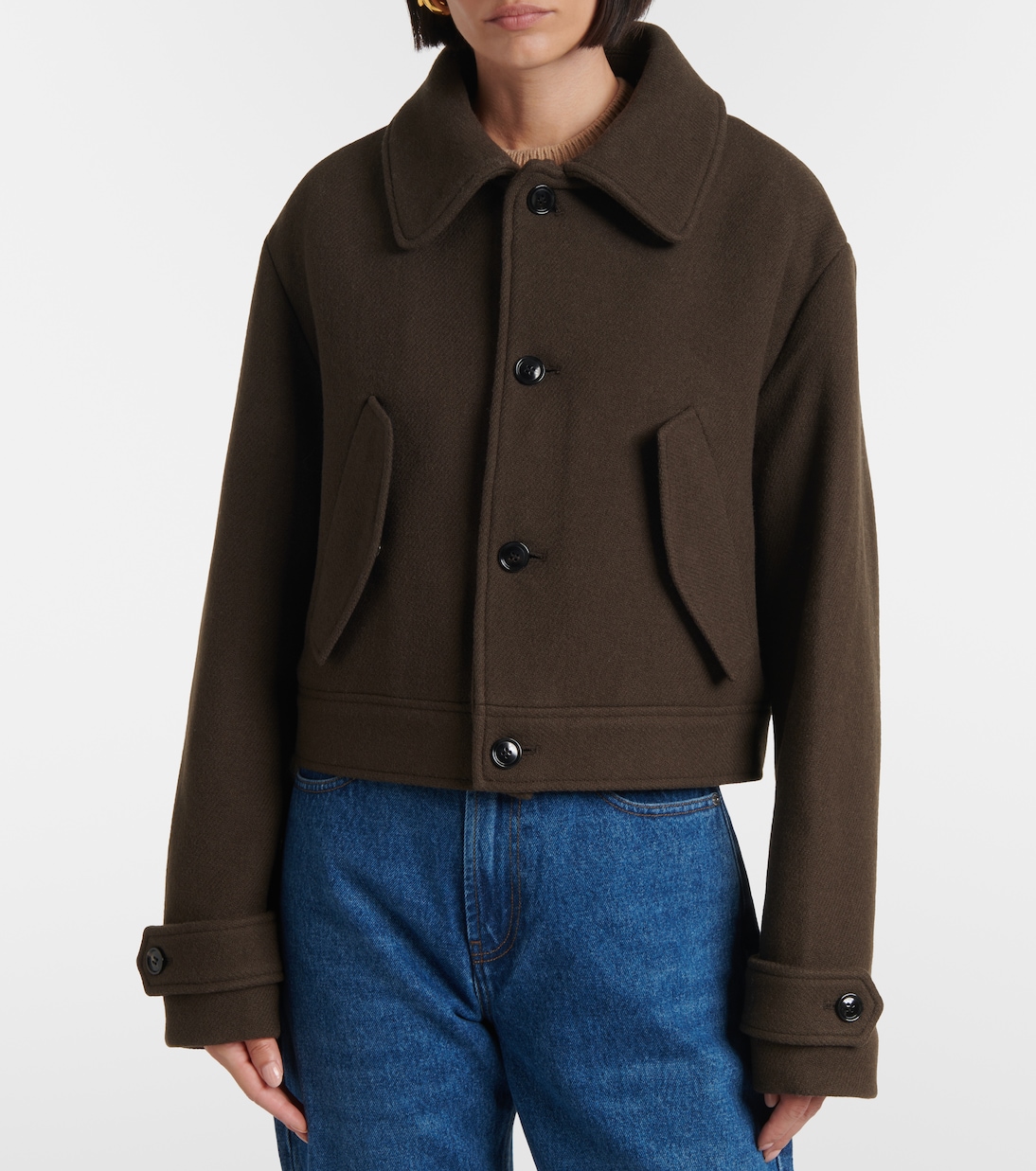 Giacca in lana vergine con shearling | Ami Paris