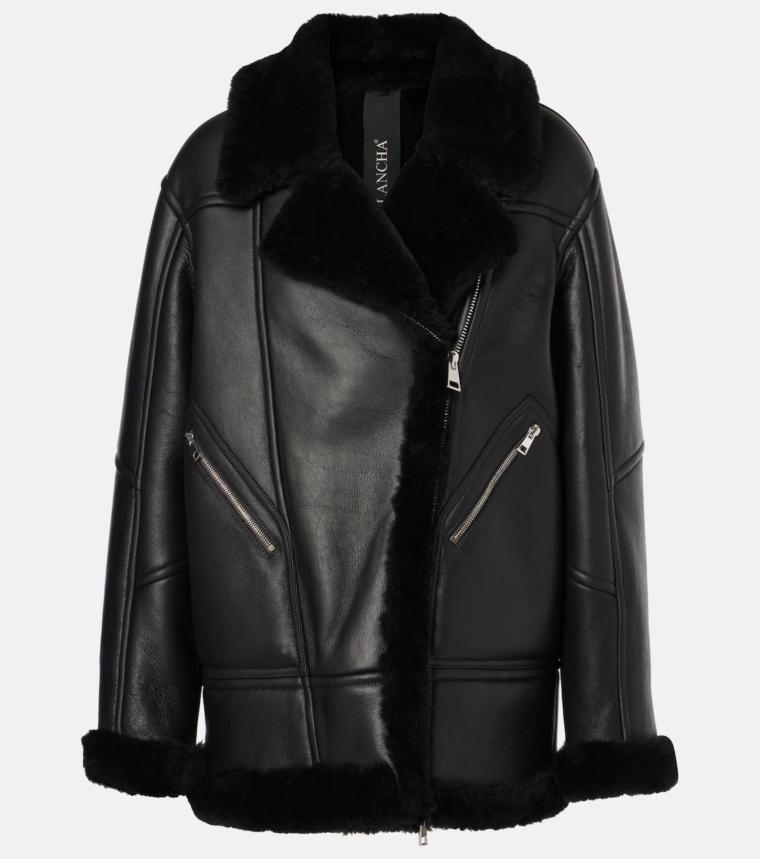 Lederjacke mit Shearling | Blancha