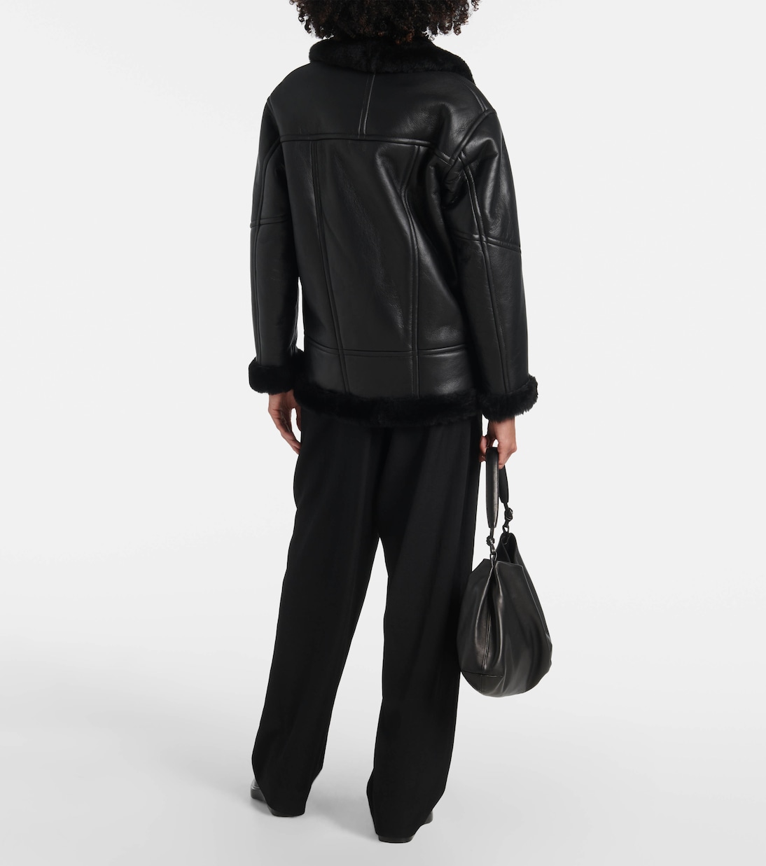 Lederjacke mit Shearling | Blancha