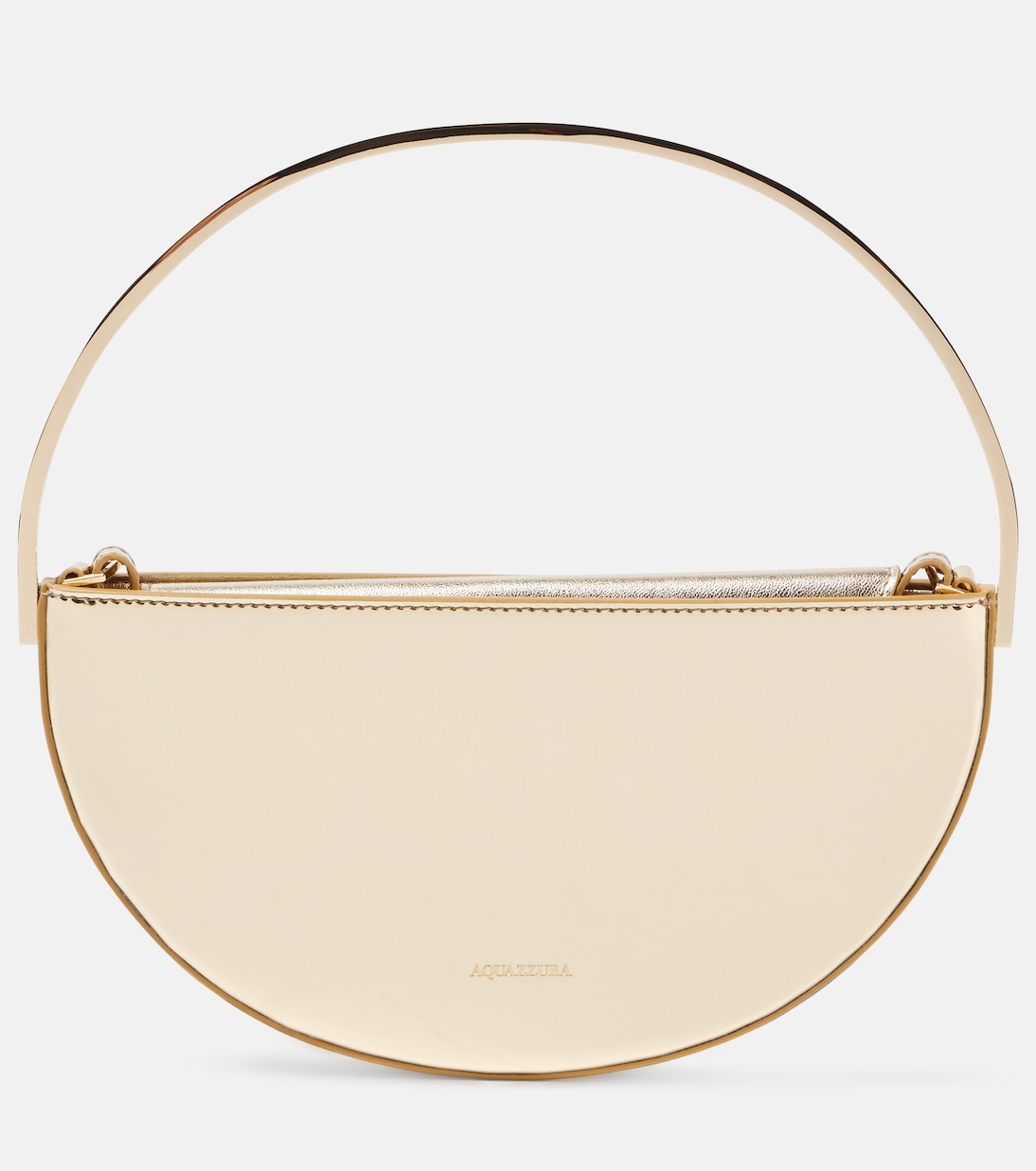 Schultertasche Purist Mini aus Metallic-Leder | Aquazzura