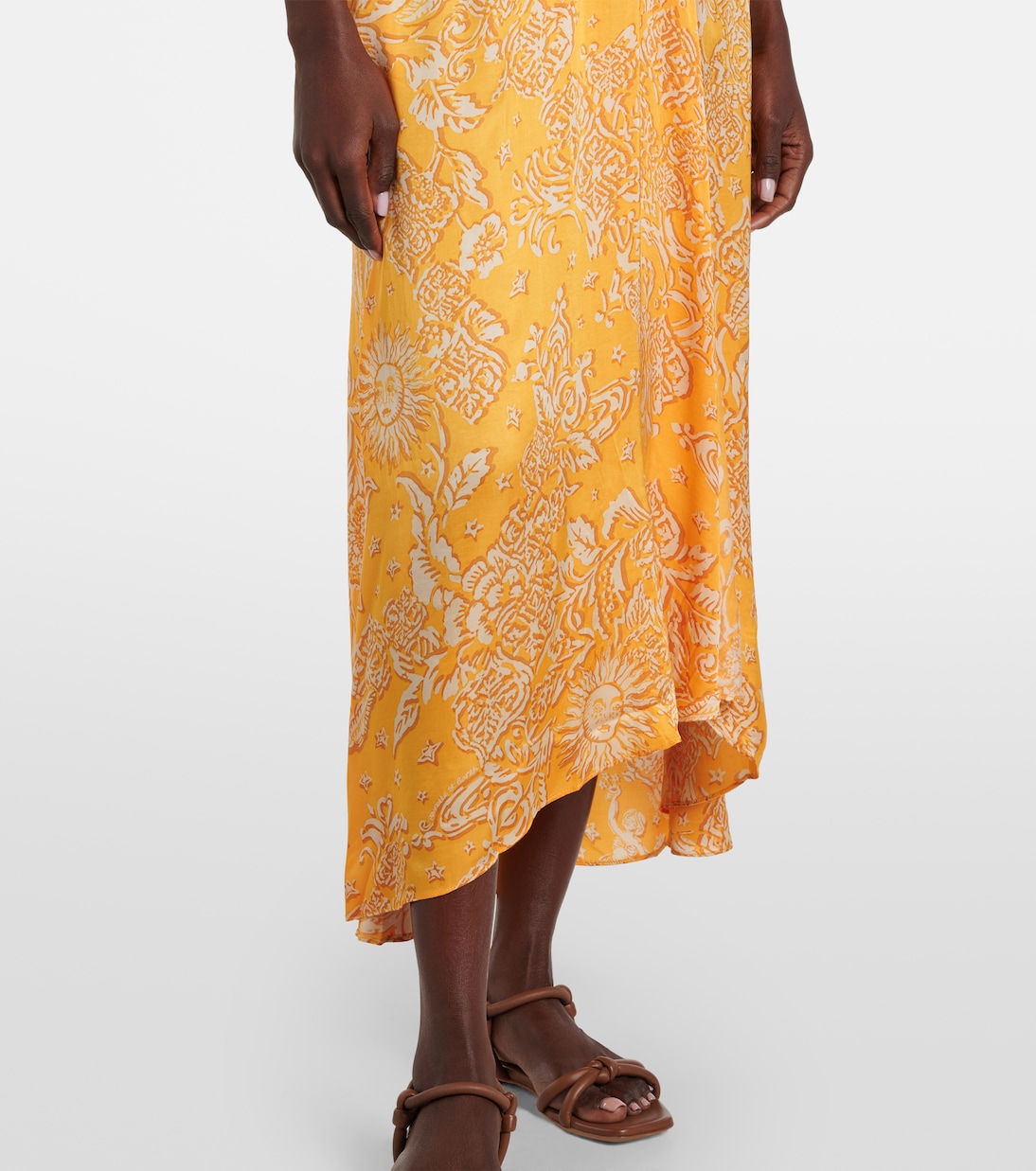 Celie printed asymmetric maxi dress | Poupette St Barth