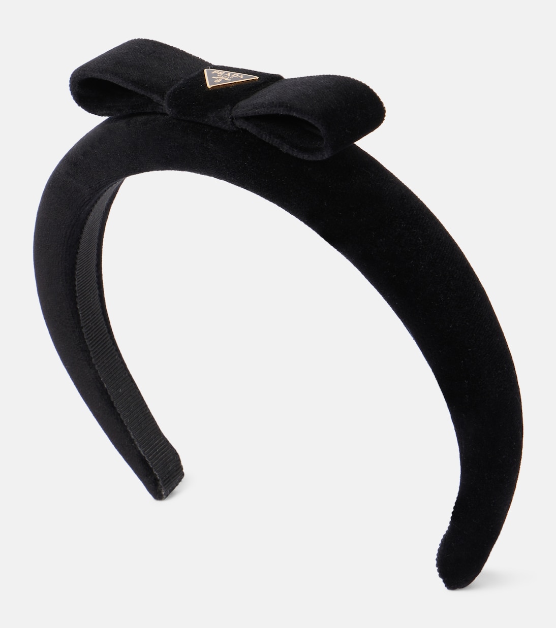 Bandeau en velours à logo | Prada