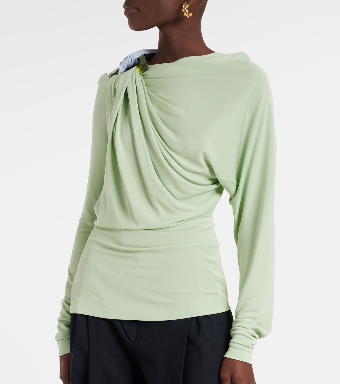 Top in jersey con ruches | Victoria Beckham