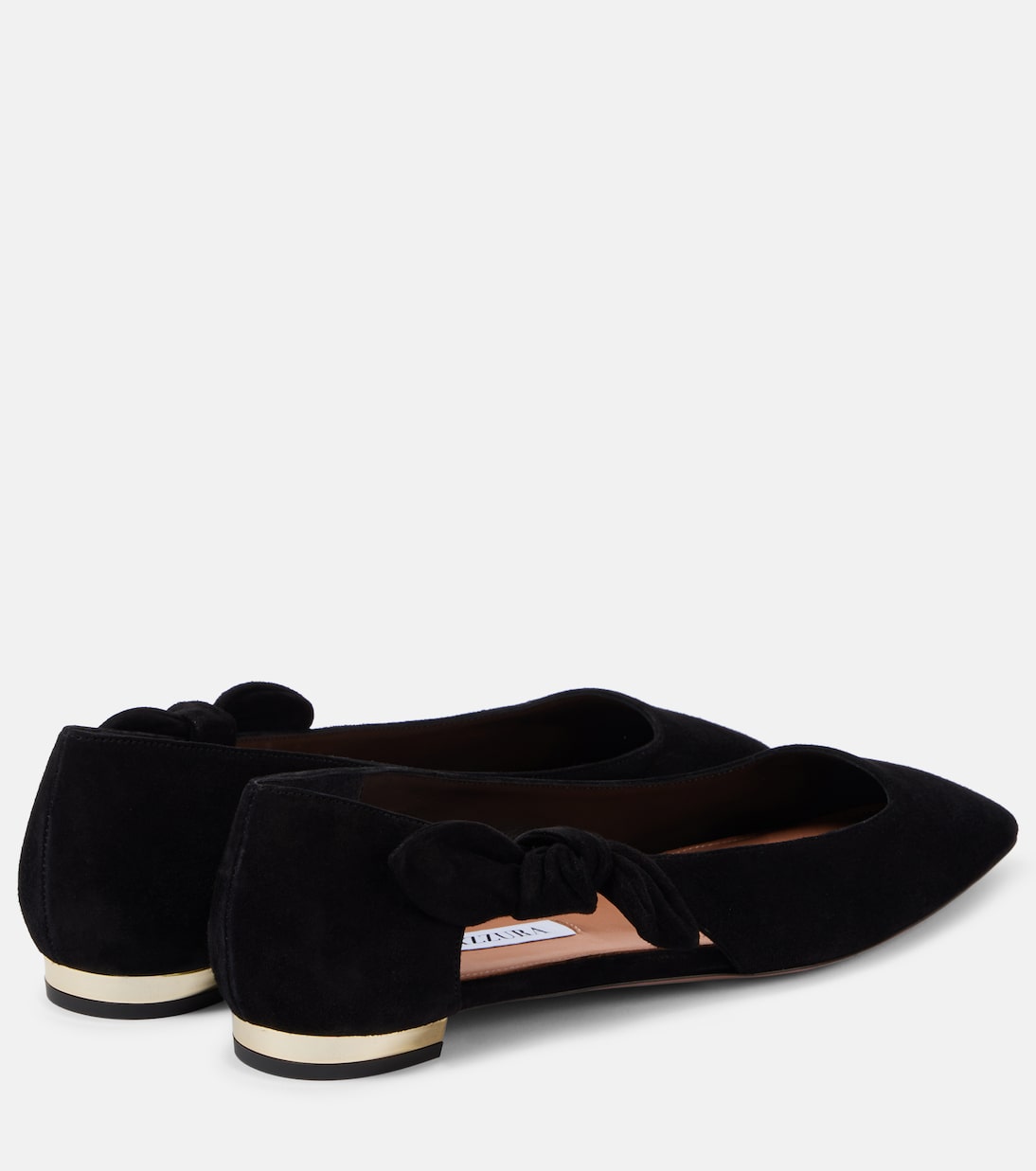 Very Bow Tie suede ballet flats | Aquazzura