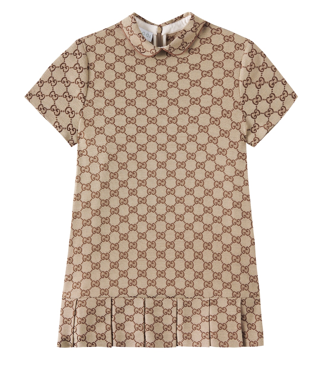 Abito a pieghe in canvas GG | Gucci Kids