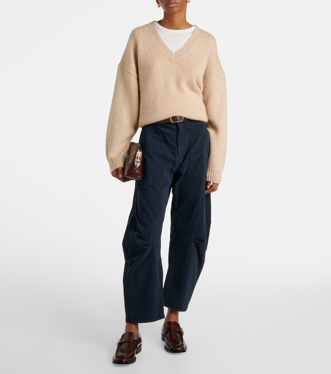 Pantaloni a gamba larga Shon in twill | Nili Lotan