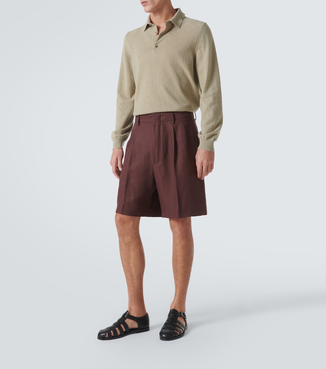 Joetsu flax Bermuda shorts | Loro Piana