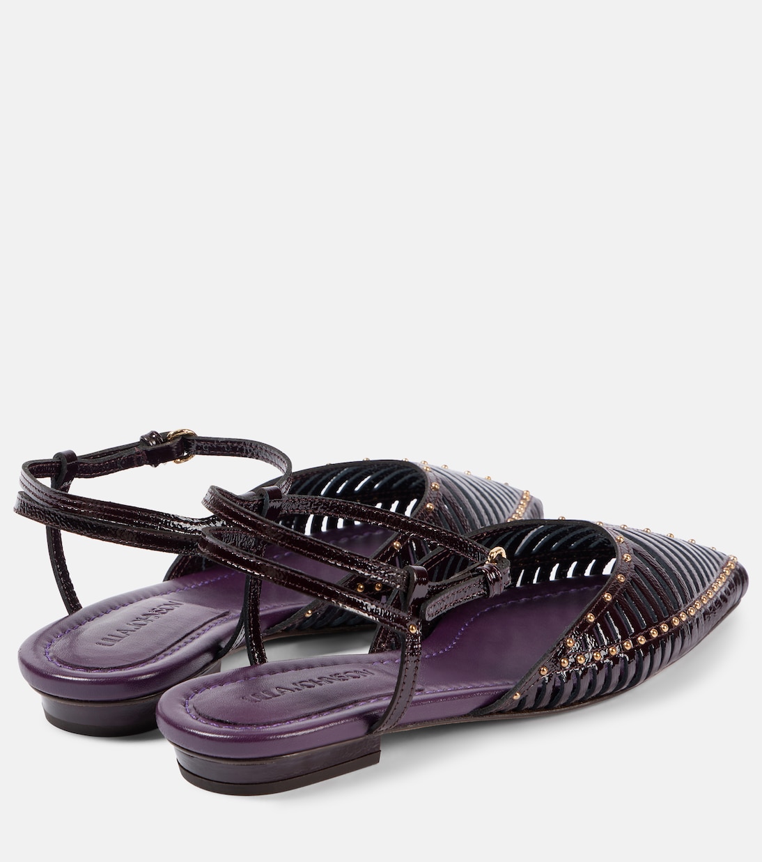 Ballerines Violette en cuir verni | Ulla Johnson