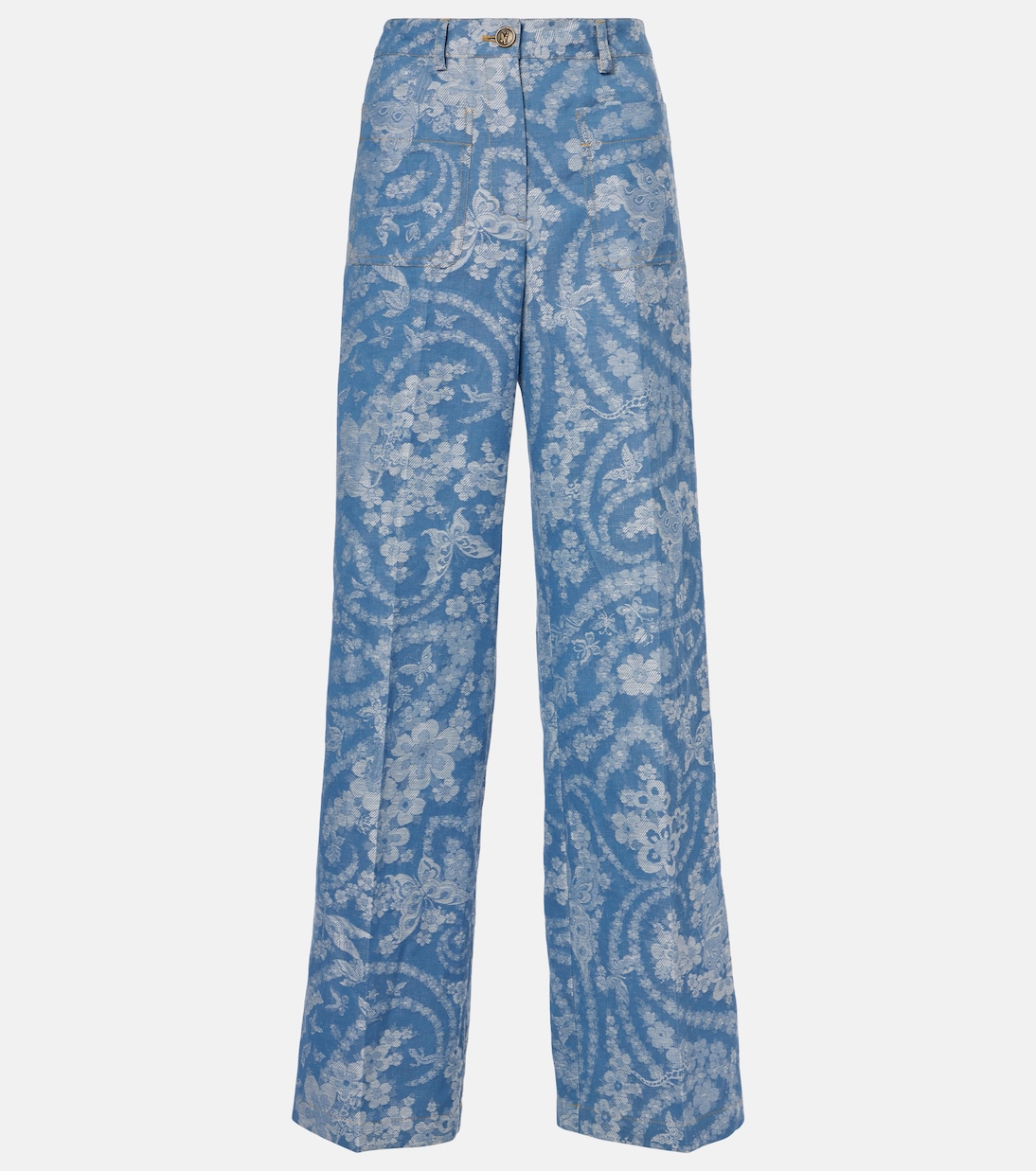 Weite Hose aus Baumwolle und Leinen | Etro