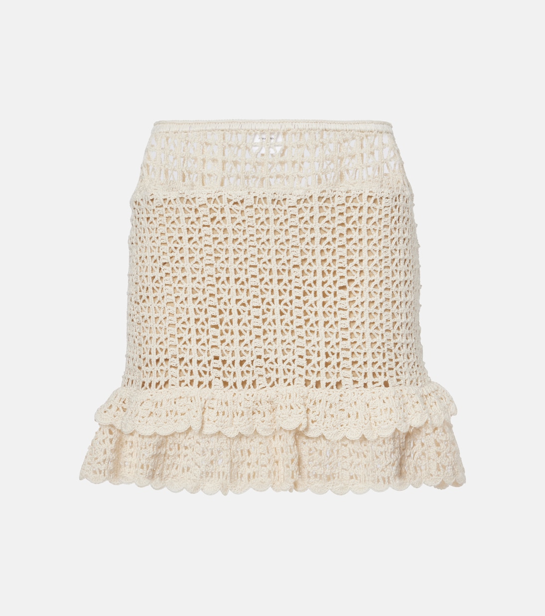 Minigonna Brigitte in crochet di cotone | Anna Kosturova