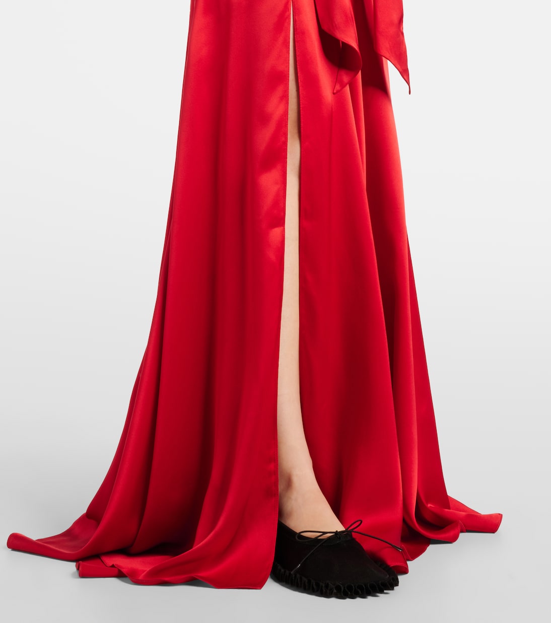 Bow-detail open-back silk satin gown | Simone Rocha