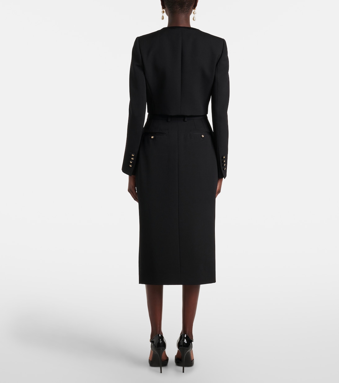 Veste raccourcie en laine mélangée | Dolce&Gabbana