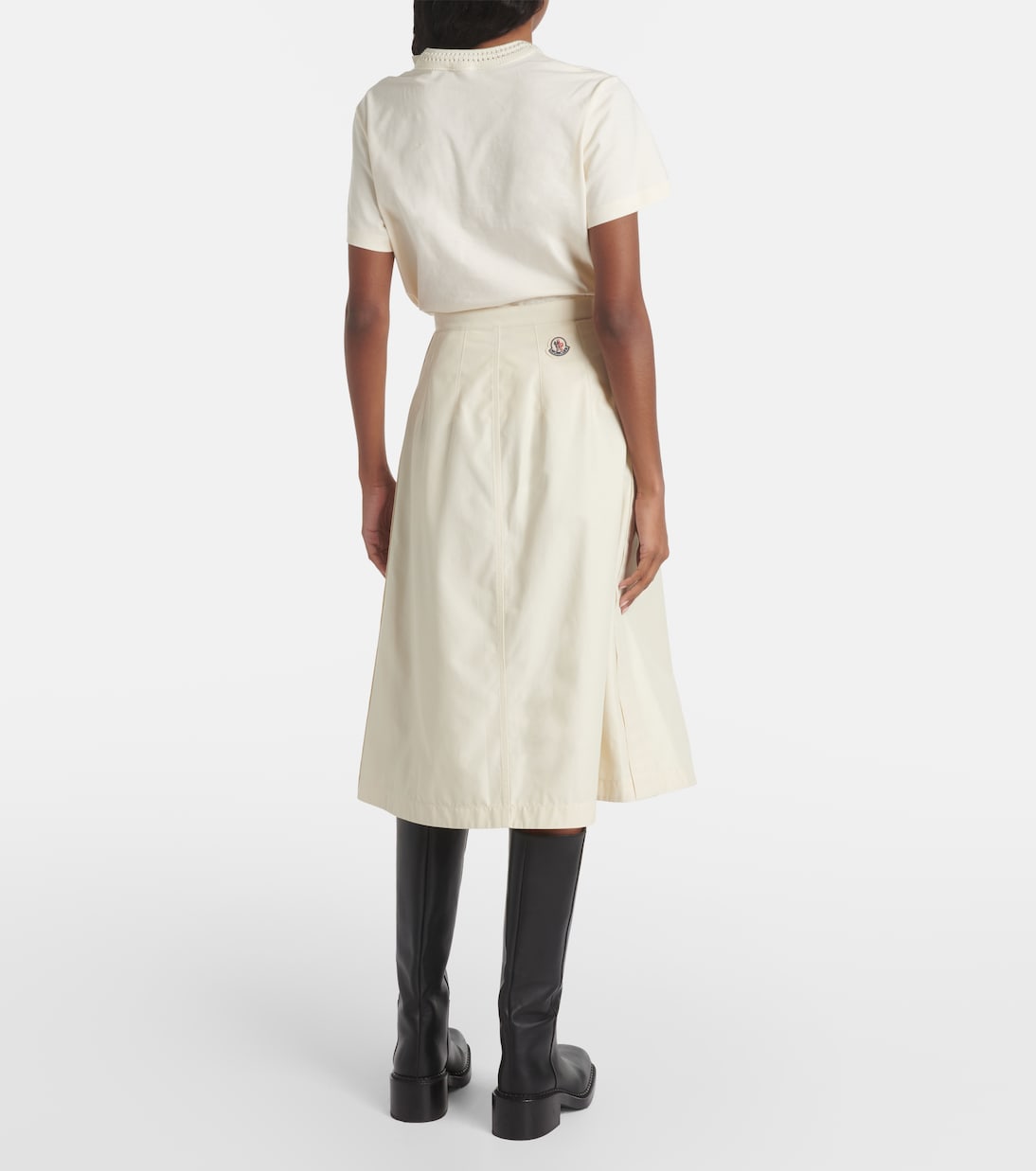 Gonna midi in twill di misto cotone | Moncler