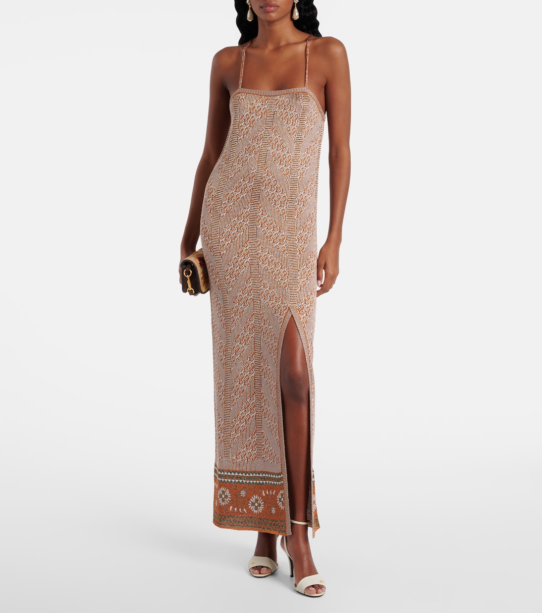 Robe longue en jacquard lamé | Valentino