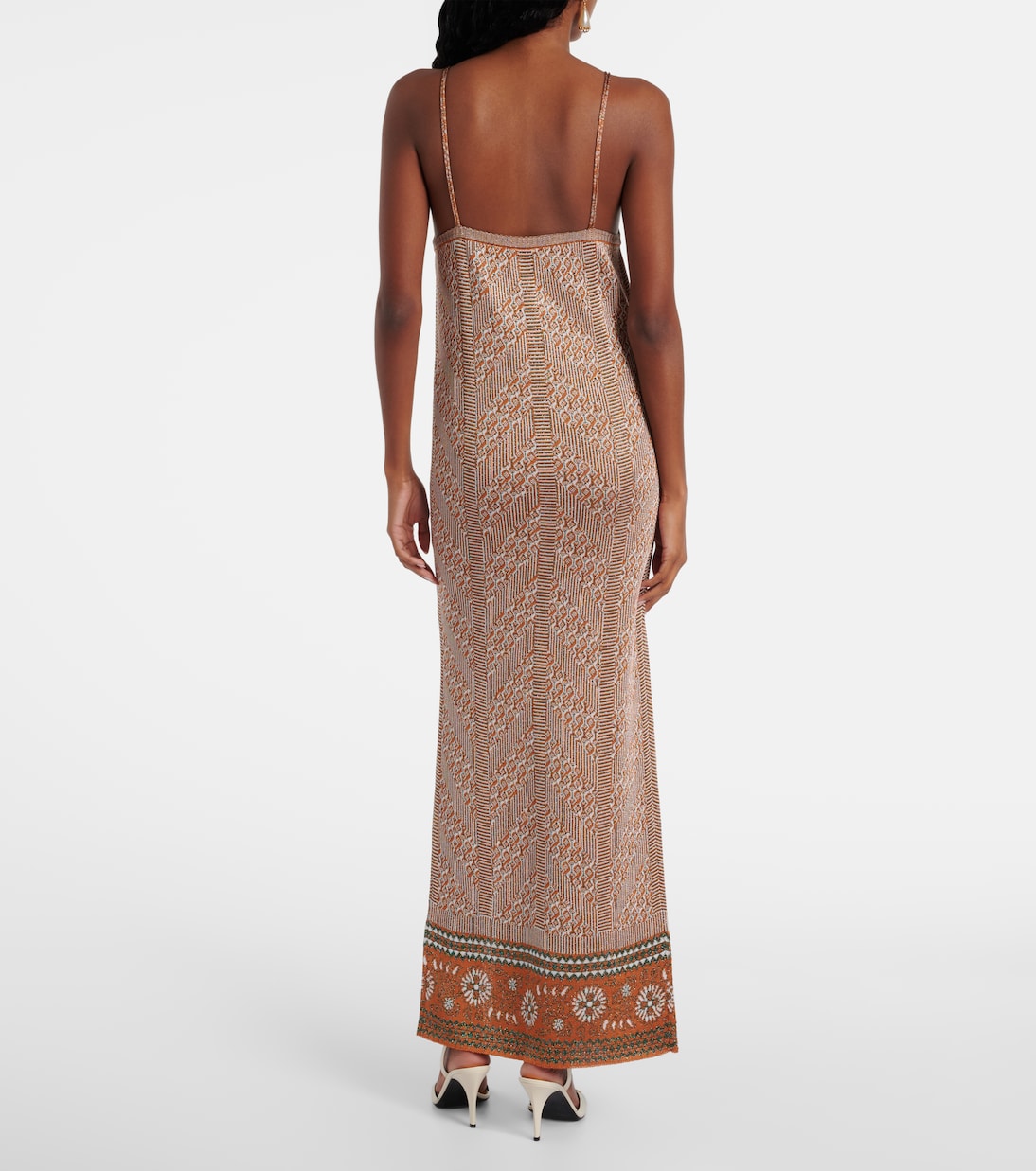 Robe longue en jacquard lamé | Valentino