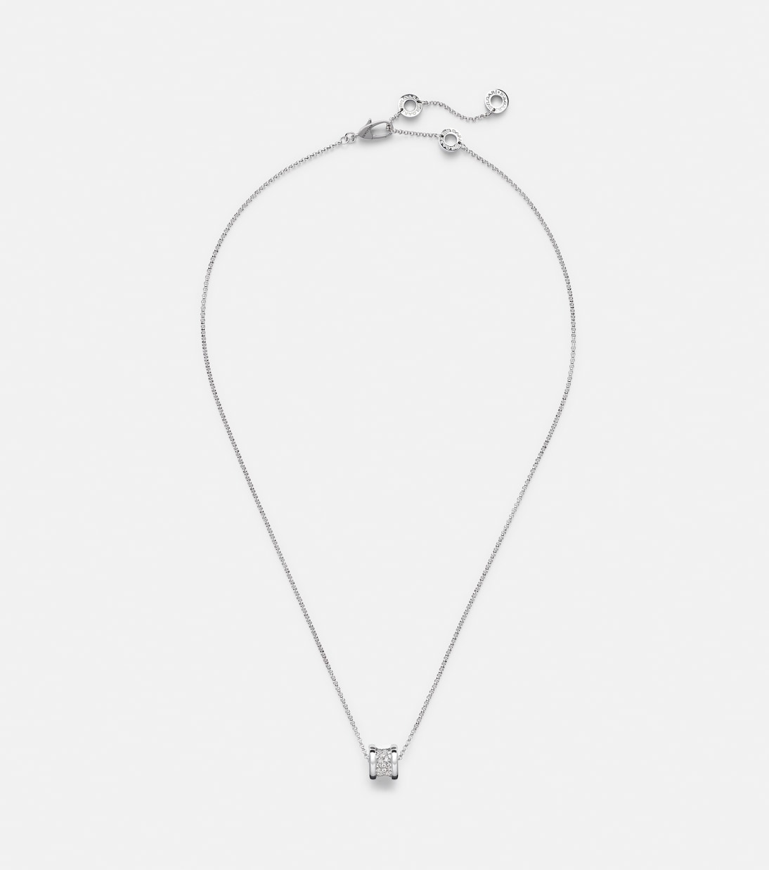 Collana B.zero1 in oro bianco 18kt con diamanti | Bvlgari