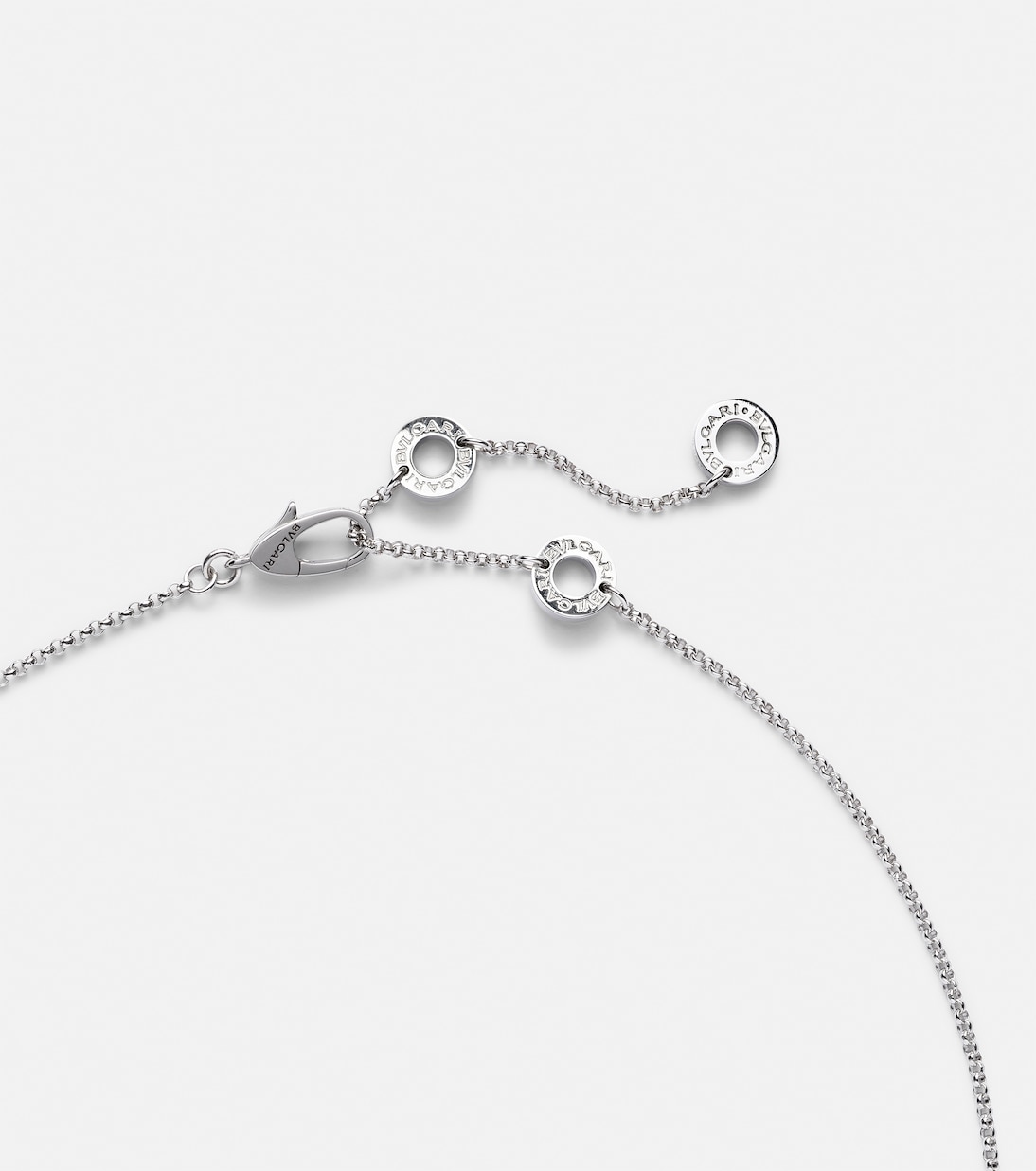 Collana B.zero1 in oro bianco 18kt con diamanti | Bvlgari