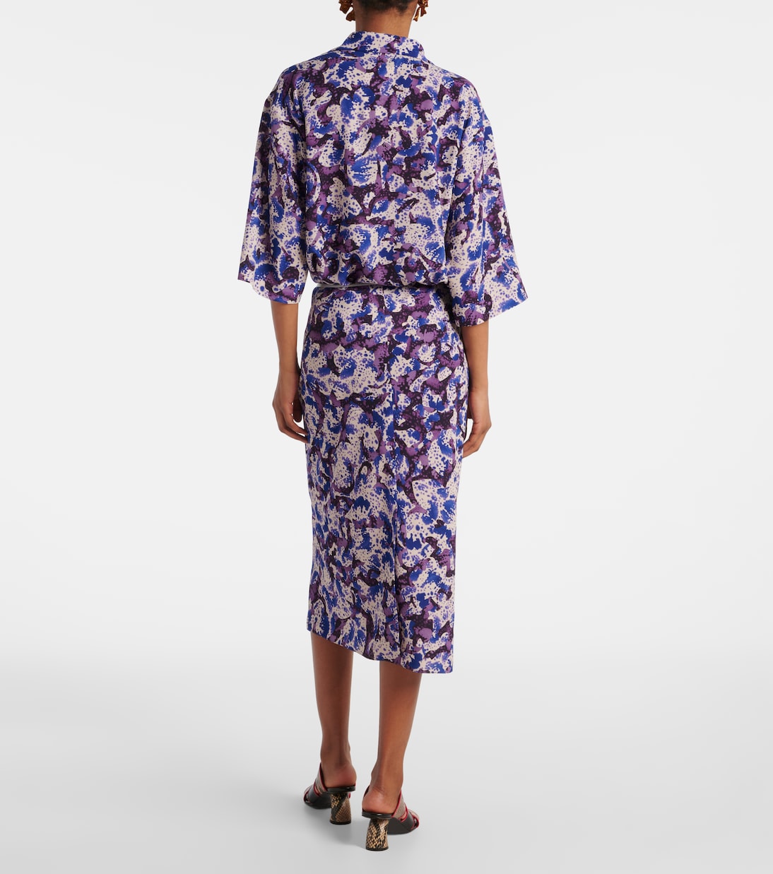 Jupe crayon à fleurs | Dries Van Noten