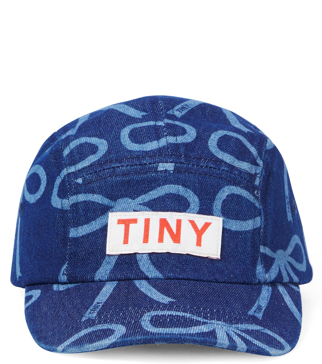 Bows printed denim baseball cap | Tinycottons