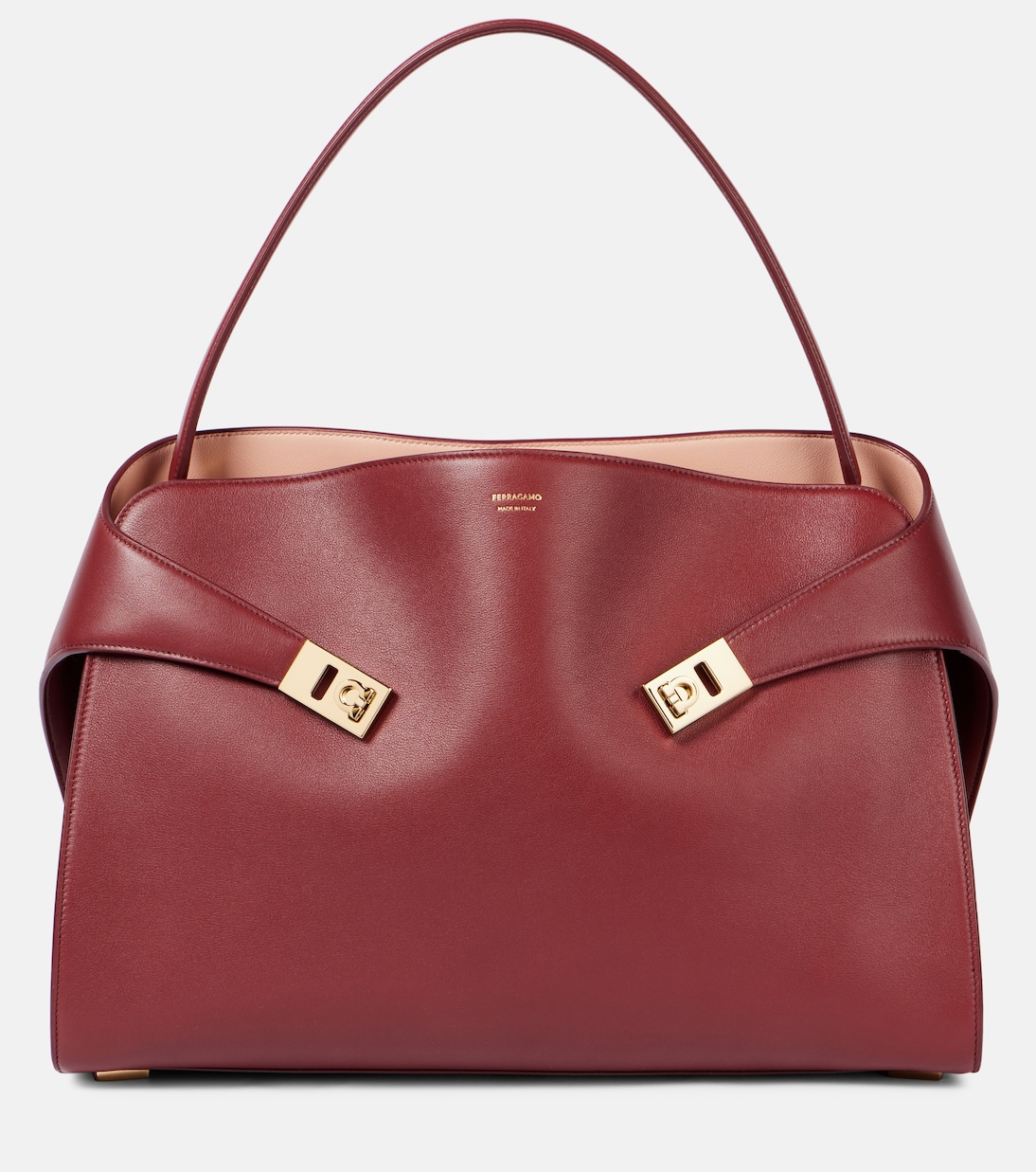 Hug Large leather shoulder bag | Ferragamo