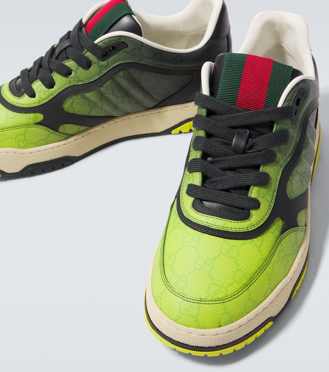 Zapatillas Gucci Re-Web con piel | Gucci