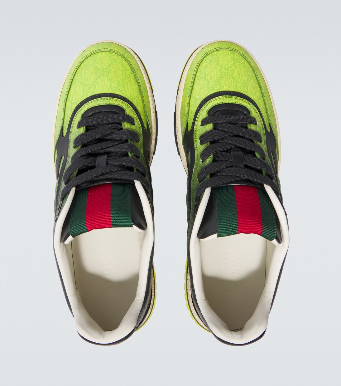 Zapatillas Gucci Re-Web con piel | Gucci