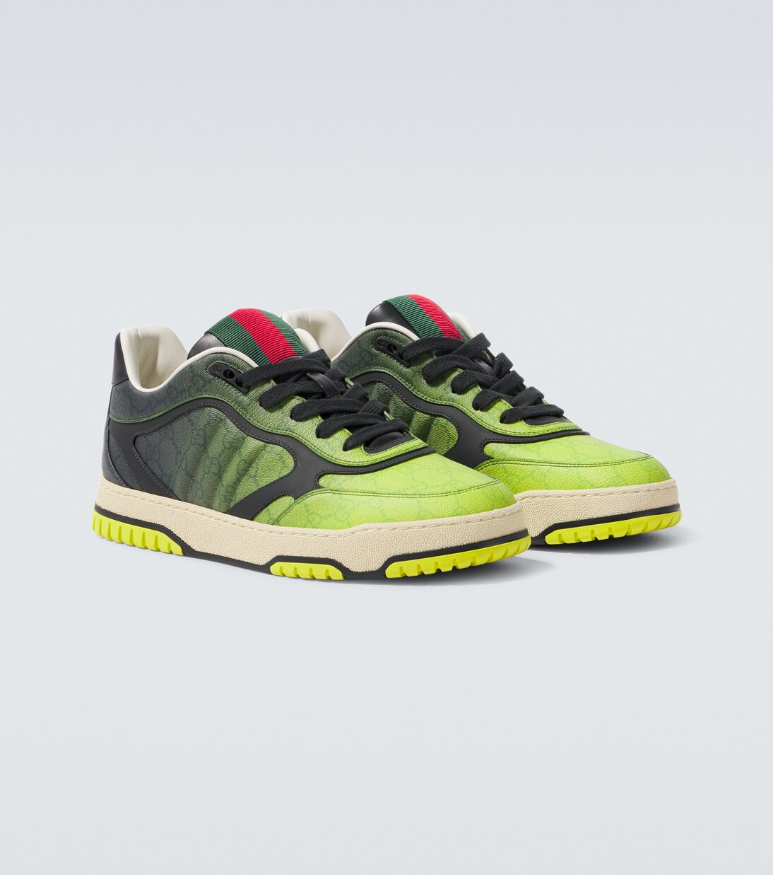 Zapatillas Gucci Re-Web con piel | Gucci