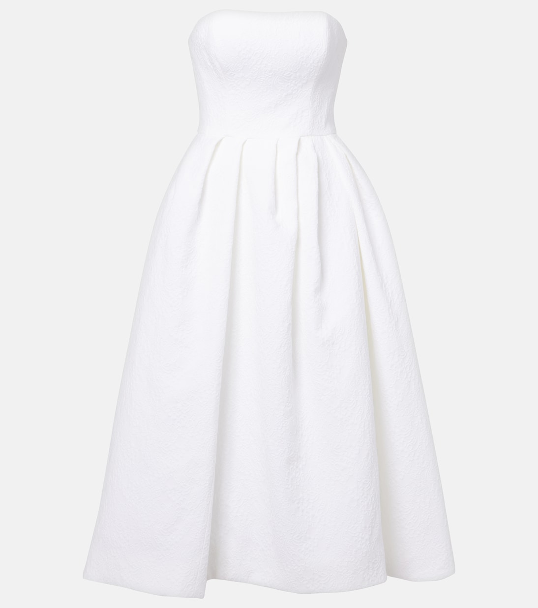 Vestido midi en mezcla de algodón | Carolina Herrera
