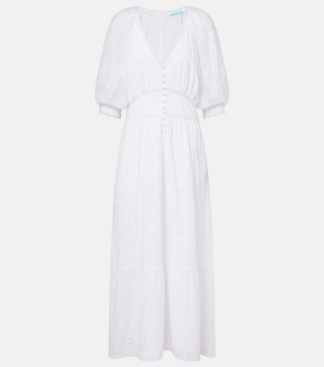 Abito midi Daphne in sangallo di cotone | Melissa Odabash