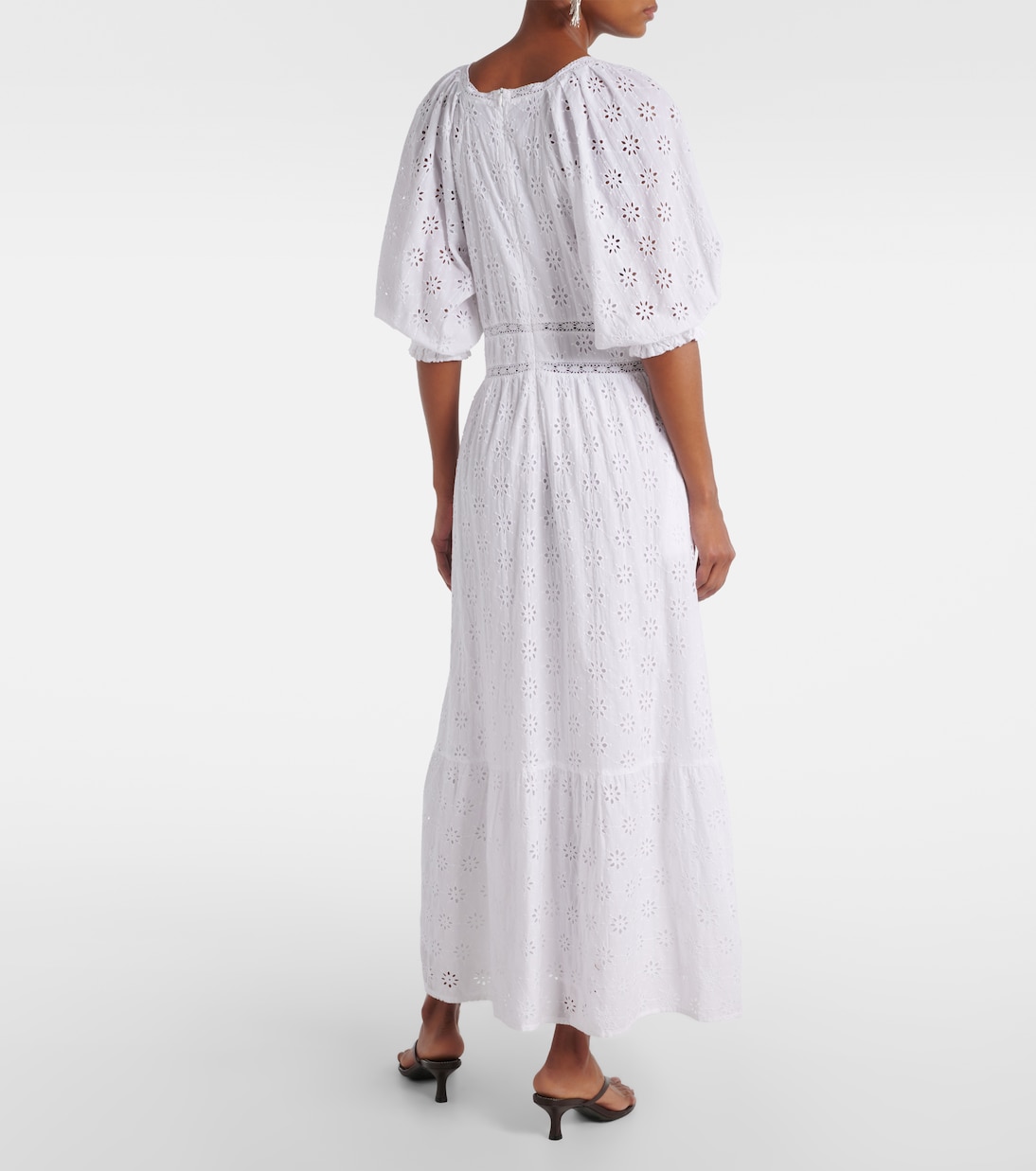 Abito midi Daphne in sangallo di cotone | Melissa Odabash