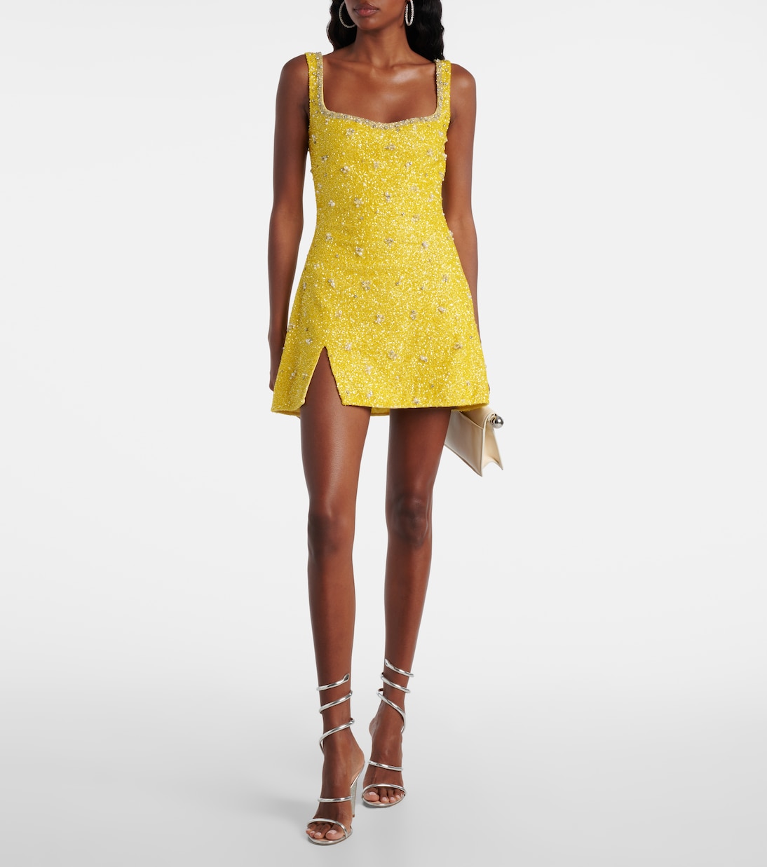 Crystal embellished minidress | Clio Peppiatt