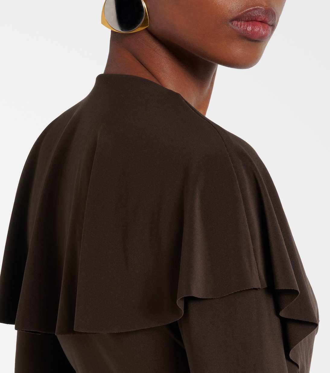 Ruffled jersey bodysuit | Norma Kamali