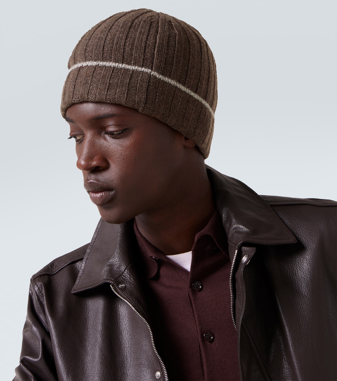 Berretto in cashmere a coste | Brunello Cucinelli