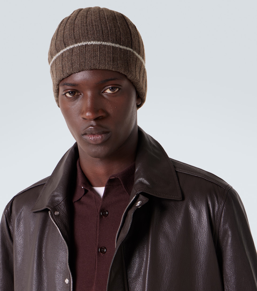 Berretto in cashmere a coste | Brunello Cucinelli