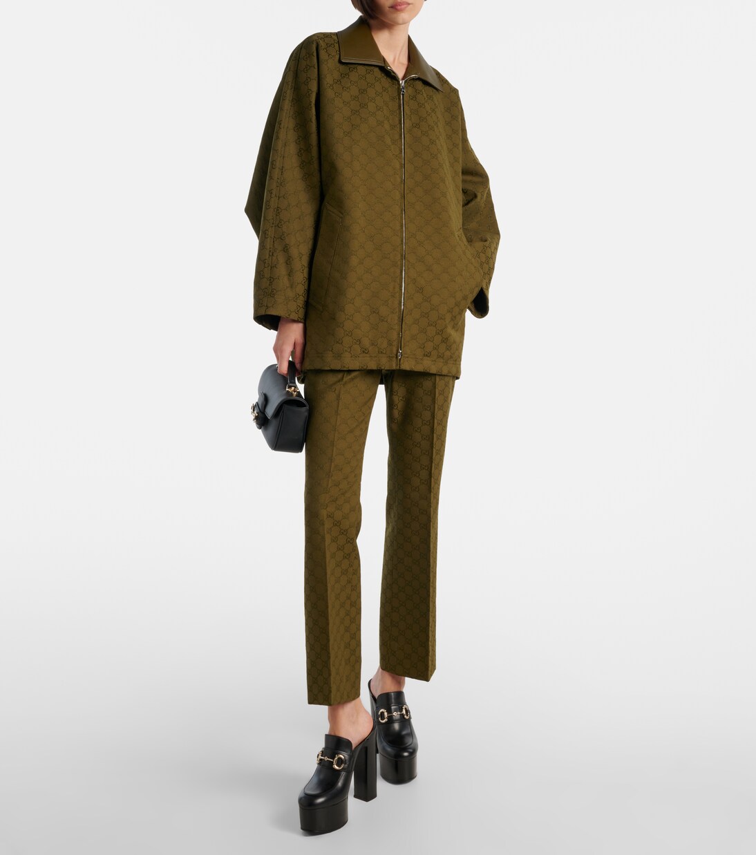 Horsebit 1955 leather platform mules | Gucci