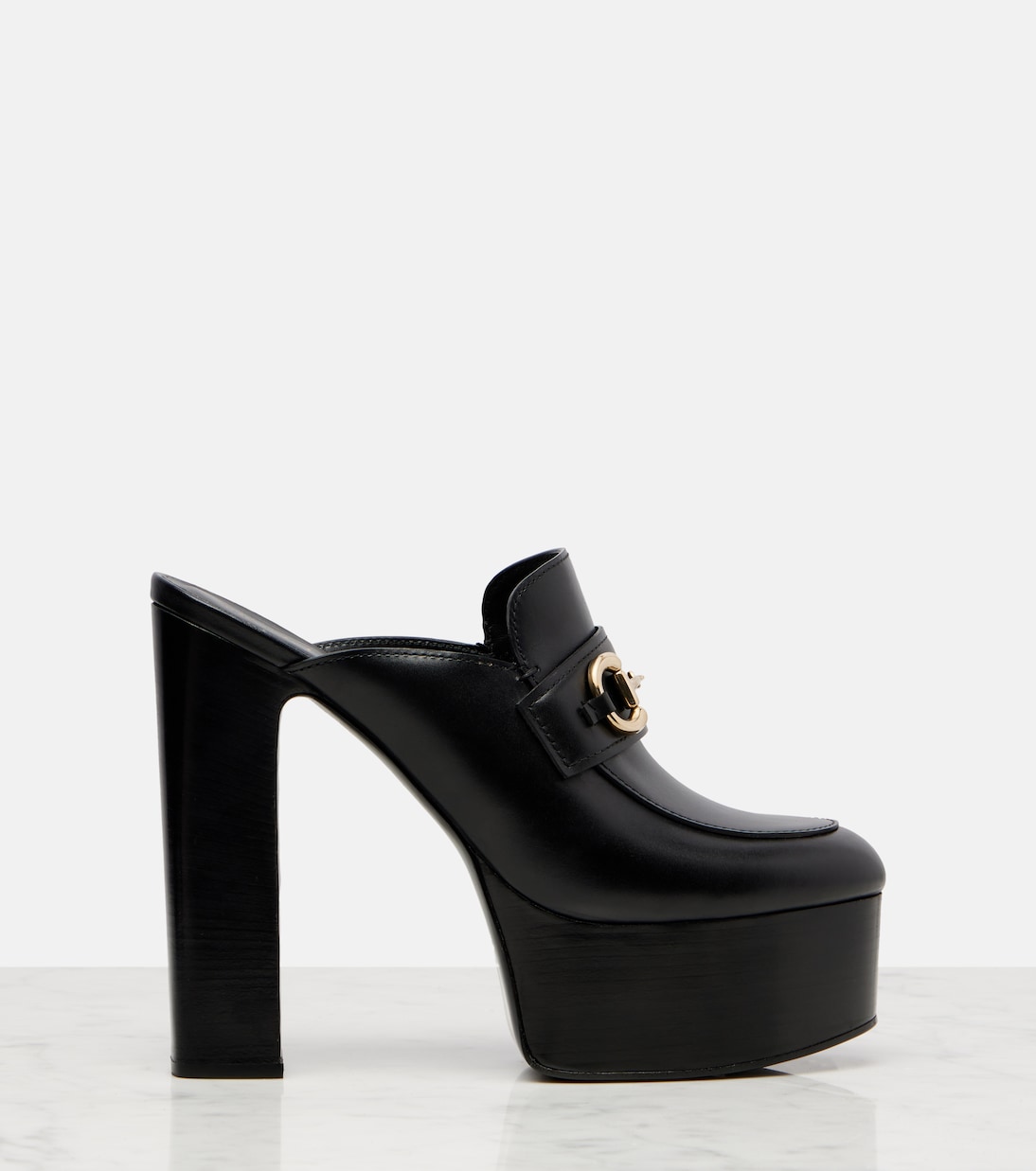 Horsebit 1955 leather platform mules | Gucci