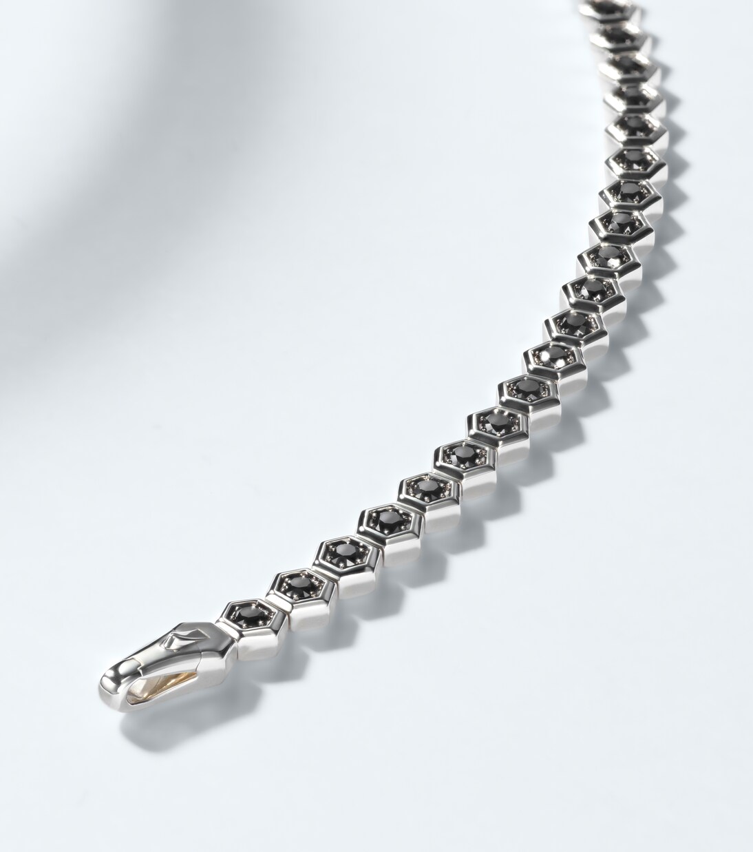 Hex sterling silver bracelet with diamonds | David Yurman